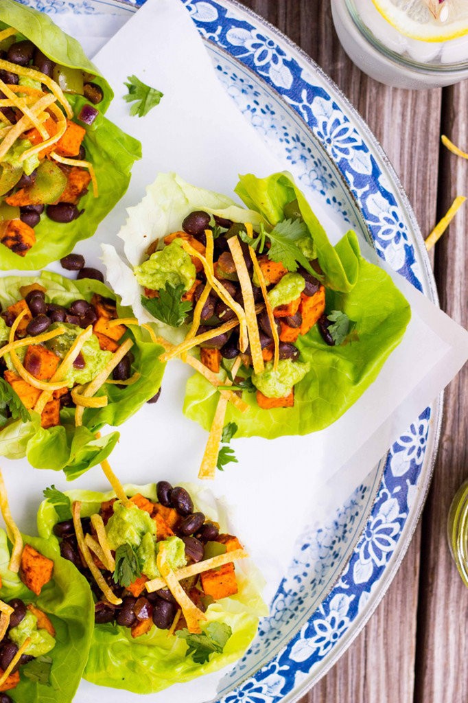 Sweet-Potato-Black-Bean-Avocado-Lettuce-Wraps