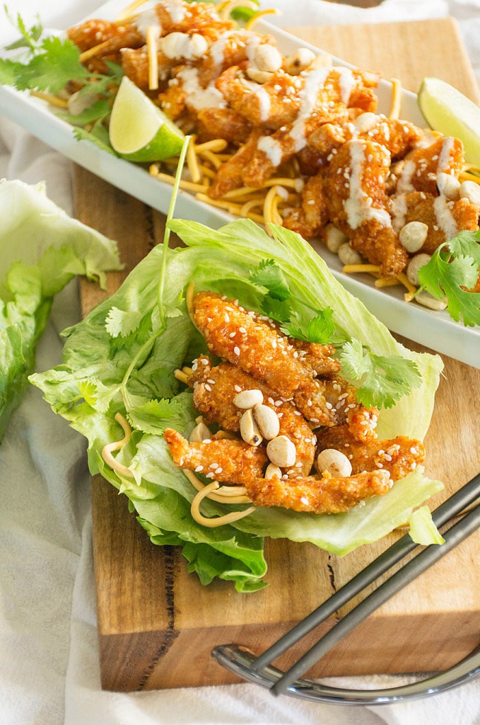 Szechuan-Chicken-Lettuce-Wraps